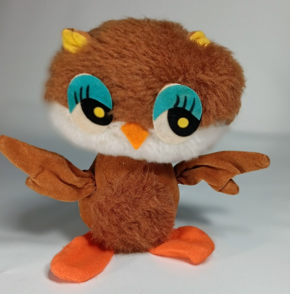 RARE 1970's Wallace Russ Berries Stuffed Owl Vtg.